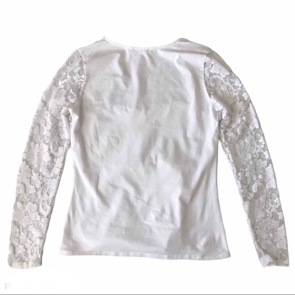 NWOT White Lacy Cotton Sleep Shirt - Picture 8 of 9